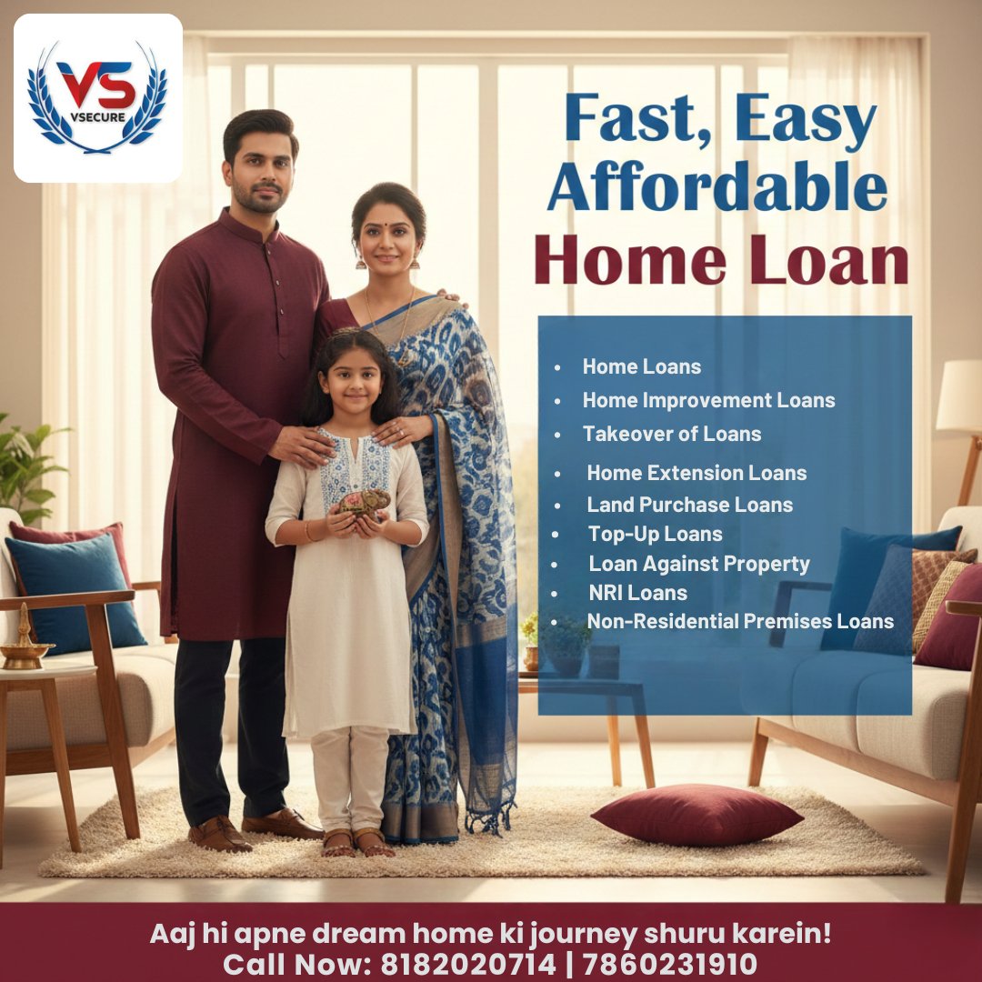 rahulsharm27959's tweet image. Apne dream home ko reality banaye. Simple process, quick approval aur affordable options yahin milte hain. Aaj hi apni home loan journey shuru karein.

📞 8182020714 | 7860231910
#HomeLoan #DreamHome #VSecureServices #PropertyLoan #AffordableLoan #FamilyHome #EasyProcess