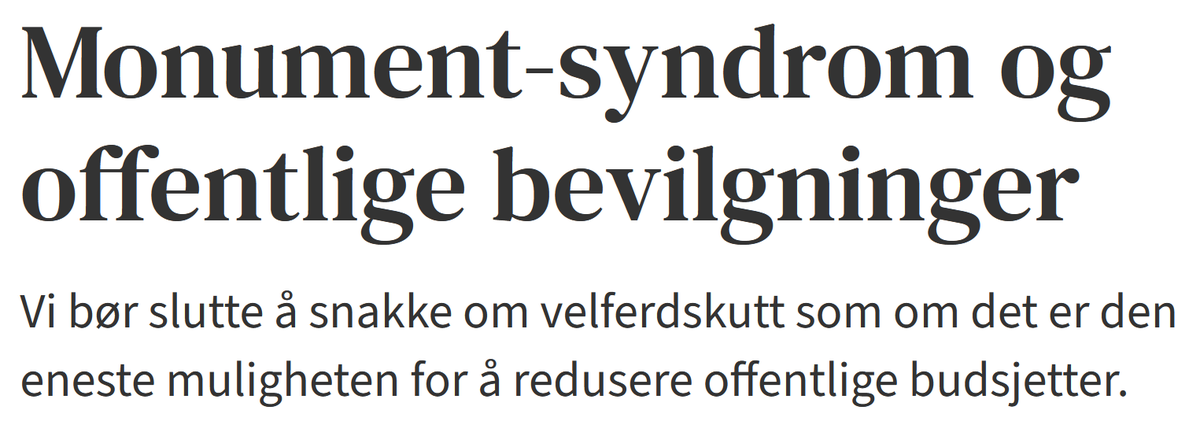 Jeg deklamerer om syndromet som Washington-monumentet har gitt sitt navn til. Altså om offentlige utgifter og hersketeknikk. #WashingtonMonumentSyndrome 🔗👇