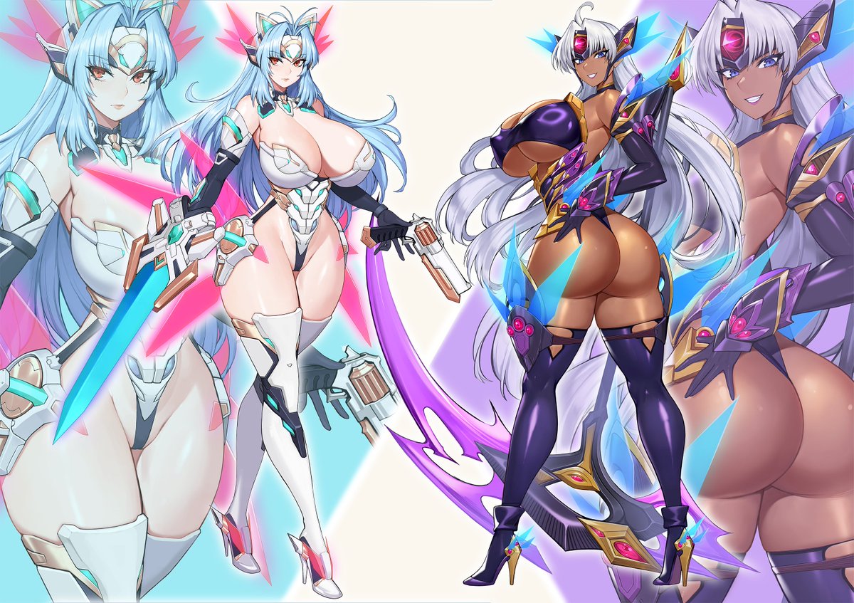 Gurim_jang's tweet photo. KOS-MOS &amp; T-ELOS https://t.co/jxF6ndwx8s