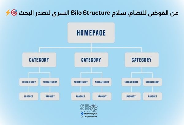 alayouambark's tweet photo. من الفوضى للنظام: سلاح Silo Structure السري لتصدر البحث 🎯⚡
هل موقعك مجموعة عشوائية من المقالات ولا هرم منظم؟ هذا هو الفرق!
Silo Structure هو تنظيم محتوى موقعك على شكل فروع وقسم رئيسي، بحيث كل قسم يركز على موضوع واحد محدد بدون ربط عشوائي مع أقسام أخرى.
#SiloStructure #SEO https://t.co/gsinqClBYN