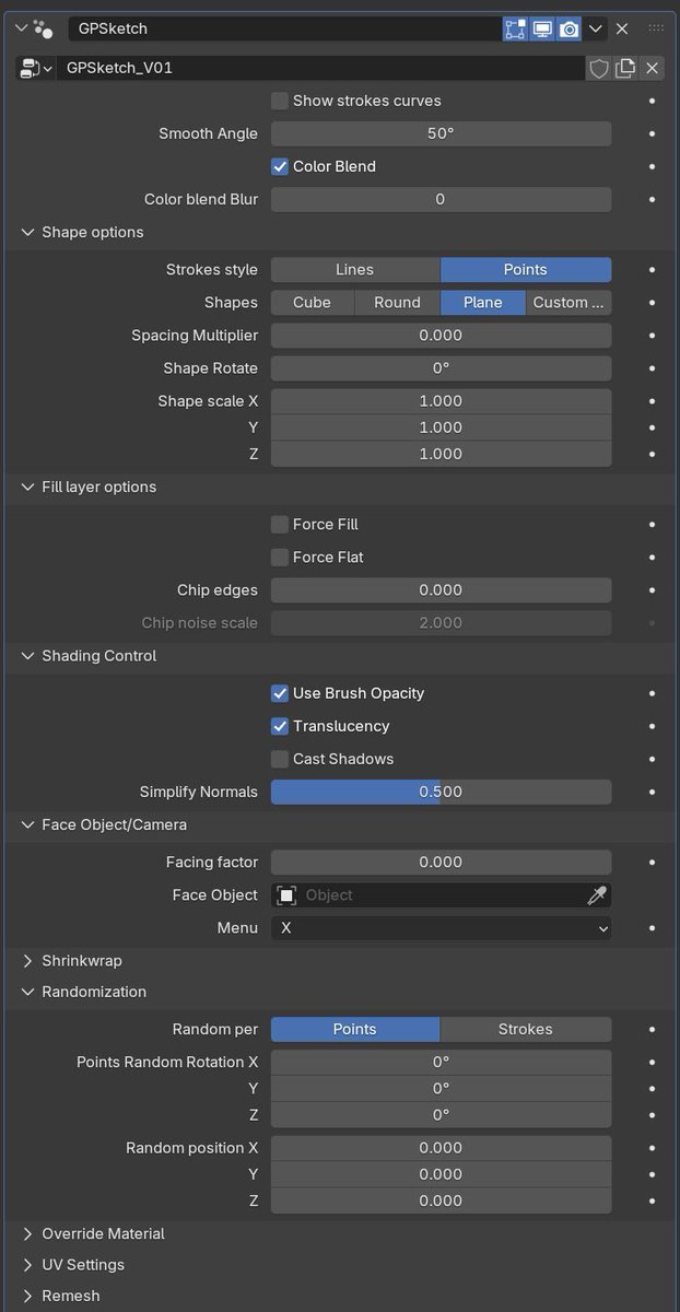 QPointillart's tweet photo. A massive update to GPSketch is coming! 
A LOT of bug fixes and improvements!
The sidebar got SO much more now!
Addition to rounded caps options, force fill and force flat for fill layer...
And introduction to import brushes from your fav 2D apps! 
I'm finishing the update soon!! https://t.co/cR528CuV39