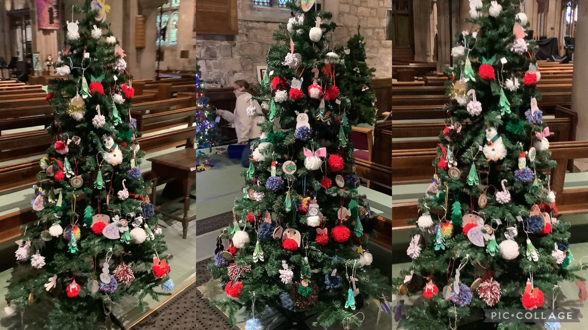 Our tree is all ready at St Andrew’s church for tomorrow’s tree festival. <a href="/OakTreesMAT/">Oak Trees MAT</a> #PL