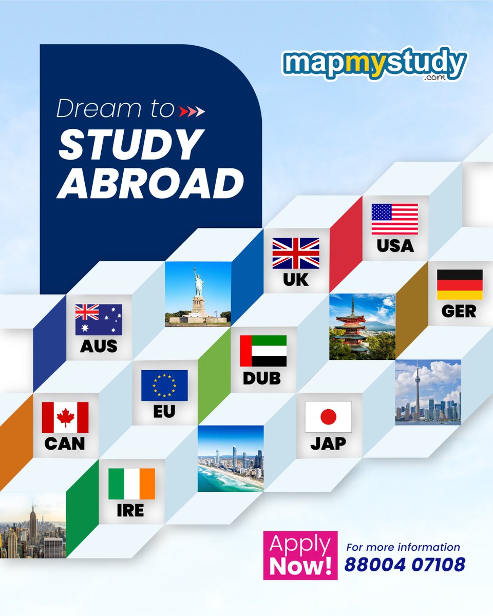 MapMyStudy's tweet photo. Whether you want a world-class education, a global career, or unforgettable international exposure, we make the process easy, smooth, and successful.

📞 Apply Now: +91-88004-07108
#MapMyStudy #StudyAbroadJourney https://t.co/b0z01iwG2J