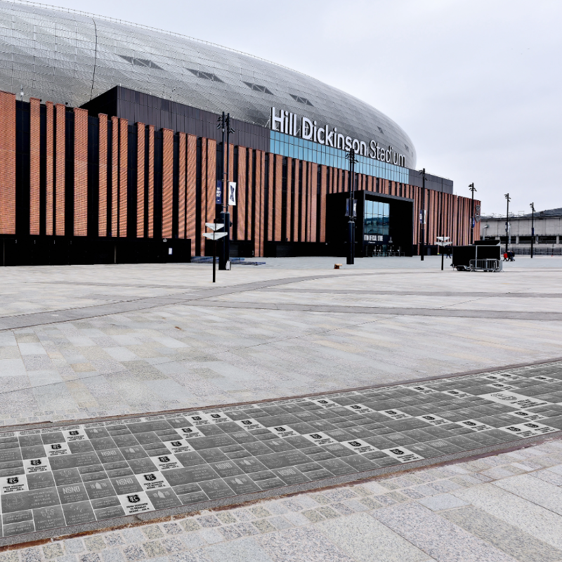 Everton's tweet photo. Be a part of the stunning new fan feature at Hill Dickinson Stadium. 🏟️
