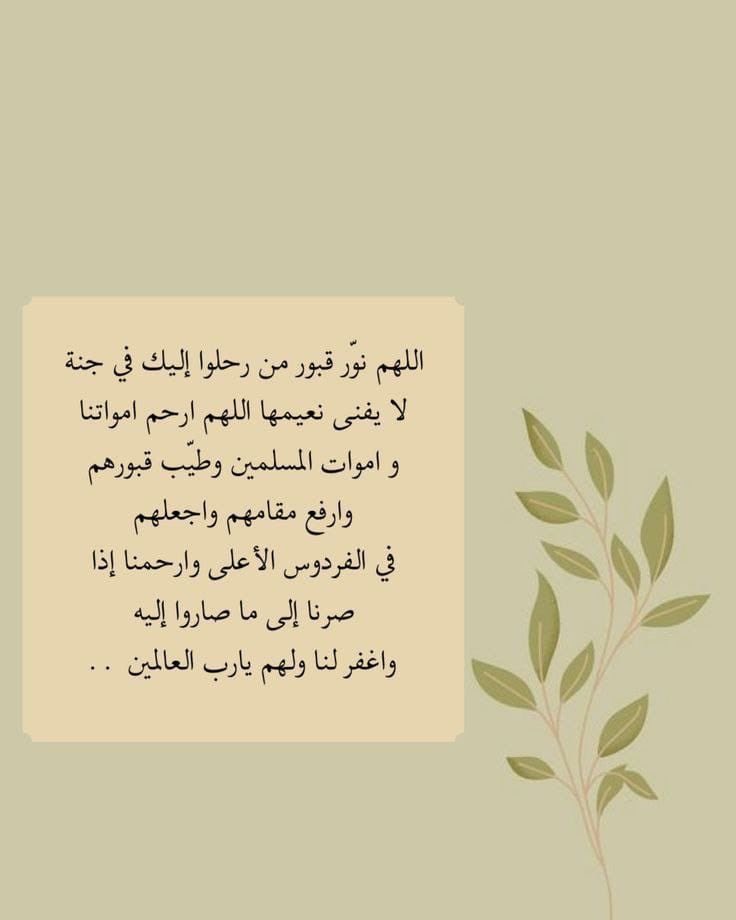 #الاموات_يفرحون_بالدعاء_لهم

اللهم أرحم موتانا وموتى المسلمين الذين هم بجوارك، وأجعلهم في نعيمٍ لا ينفذ وأنسٍ لا ينضب وهناءً لا ينقطع، اللهم اجعل ميعادنا بهم في جناتك جنات النعيم على سُررٍ متقابلين.
