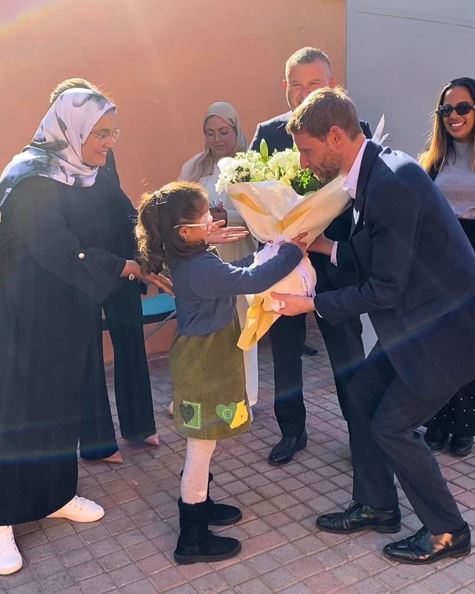 EFAMorocco's tweet photo. This week, on World Disability Day, we welcomed the British Ambassador of Morocco, Alex Pinfield, to our Inclusive Education Programme.

A huge thank you to the Ambassador for his support, and to the educators, therapists, volunteers, and families who make this impact possible. https://t.co/8g5acVjai1