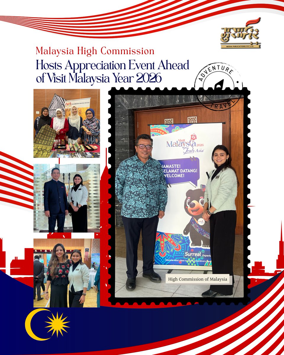 HubMusafir's tweet image. The High Commission of Malaysia in New Delhi hosted an appreciation event on 4 December 2025 to honour esteemed guests for their unwavering support and enthusiasm in promoting Malaysia Truly Asia through the Road to Visit Malaysia Year 2026 initiative.