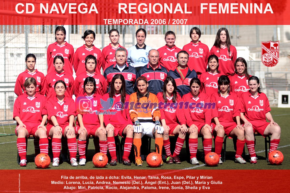 #aquellos11contra11 
⚽️ <a href="/CDNavega/">C.D. Navega</a> #RegionalFemenina 
🏟️ Vicente del Bosque
📆 2006/2007 

#fútbol #salamanca #recuerdos #maravillososaños #foto #futfem #futbolfemenino