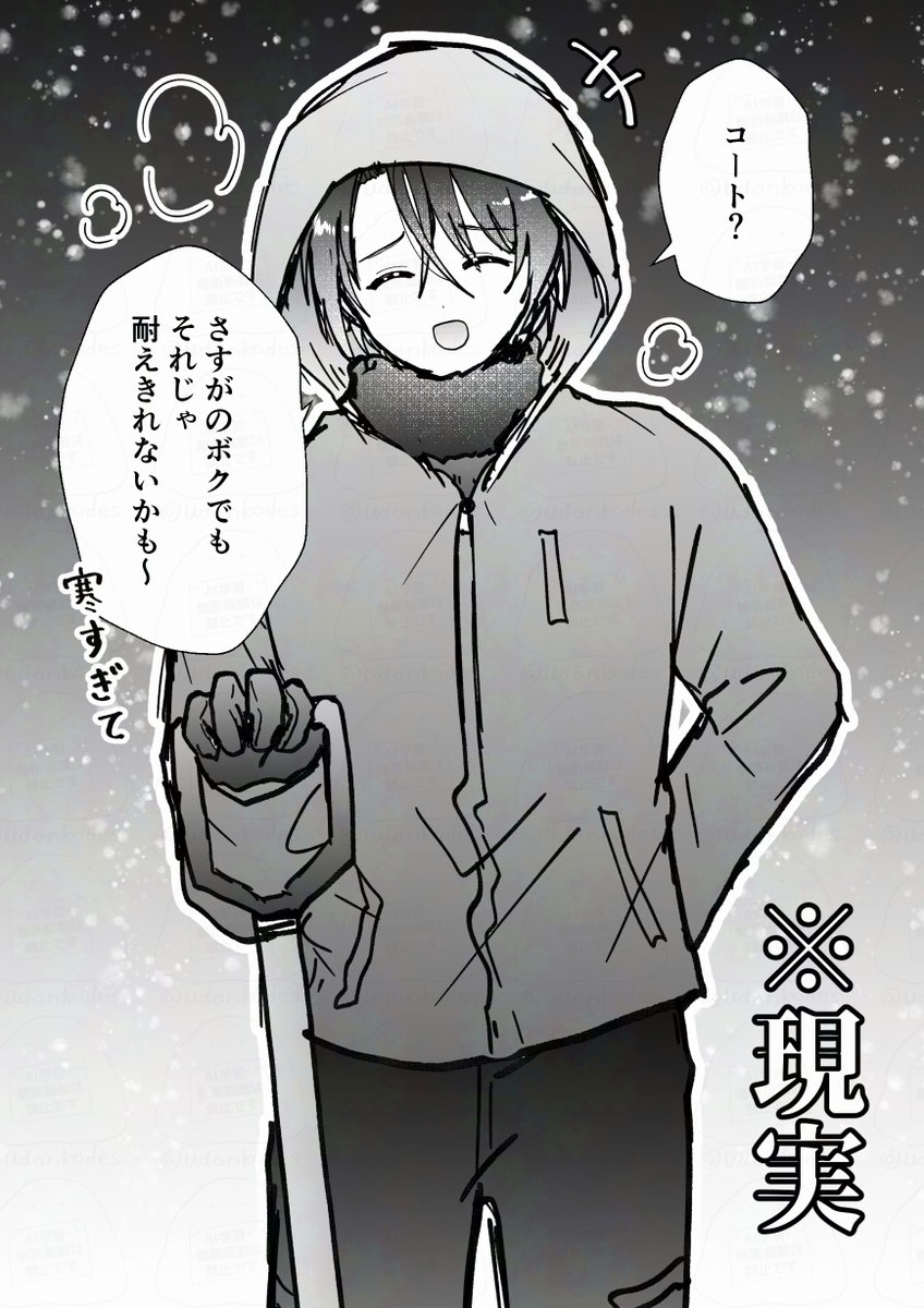 雪が降った日の服装(弊本丸ごっちんの場合です) 