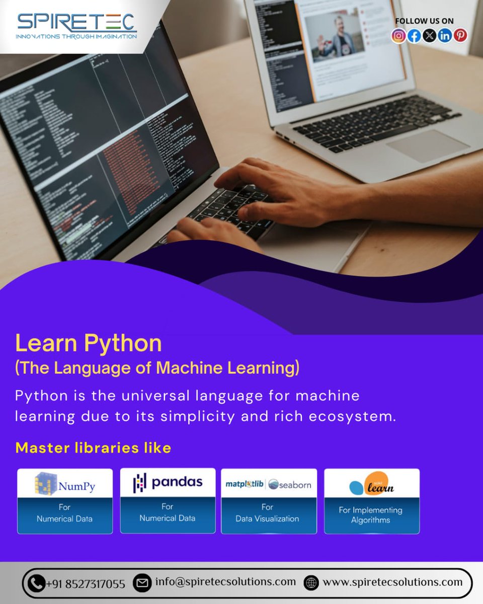 Spiretec_Train's tweet image. One skill can change your career—make it Python!

Learn from industry experts, work on real-world projects, and build skills that top companies demand. 
Start your Python journey today!

Visit at: spiretecsolutions.com

#LearnPython #PythonTrainin #PythonProgramming #ITSkill