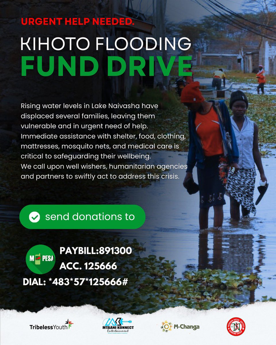 Naivasha_Finest's tweet photo. Every county has funds set aside for disasters and tragedies.  While our administration looks on, the swelling waves of Lake Naivasha continue to uproot an entire village. Where is the administration of Nakuru County?
#UwaziNaUwajibikaji 
#KihotoFlooding 
#KihotoFloodingFundDrive https://t.co/VCjGbjD7m7