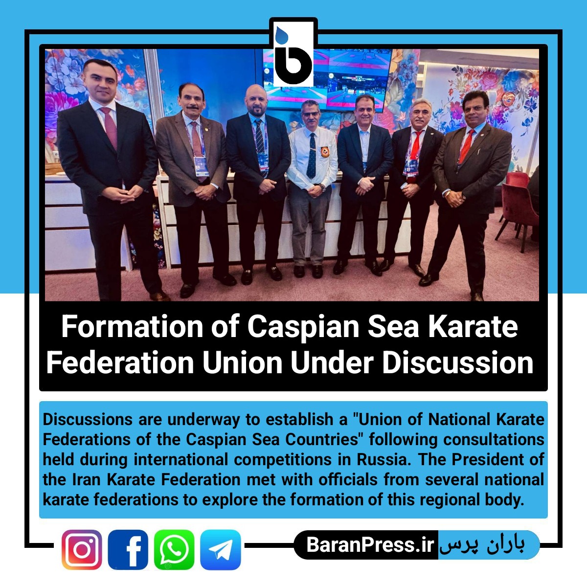 Baranpress2024's tweet photo. Formation of Caspian Sea Karate Federation Union Under Discussion https://t.co/cBfLO79DdG