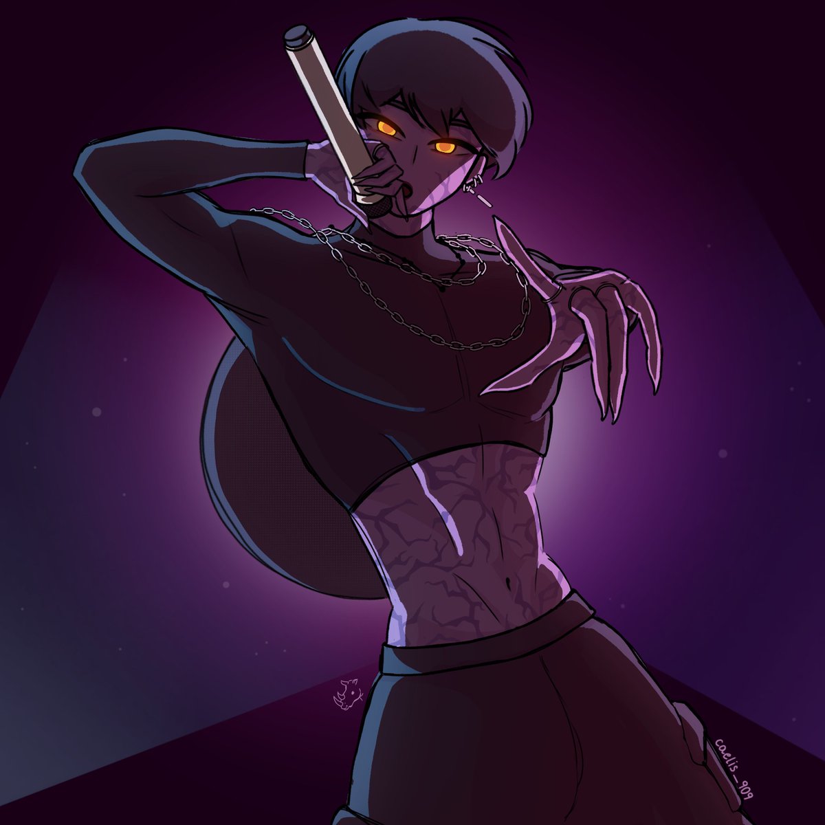 Baby Saja performing (thanks to <a href="/Mari_Bat_/">Mari Bat I 🔥Baby Saja is the winner 🍼</a> for giving me advice on the lightning).
#KPOPDEMONHUNTERS #kpdh #SajaBoys #babysaja #kpdhfanart