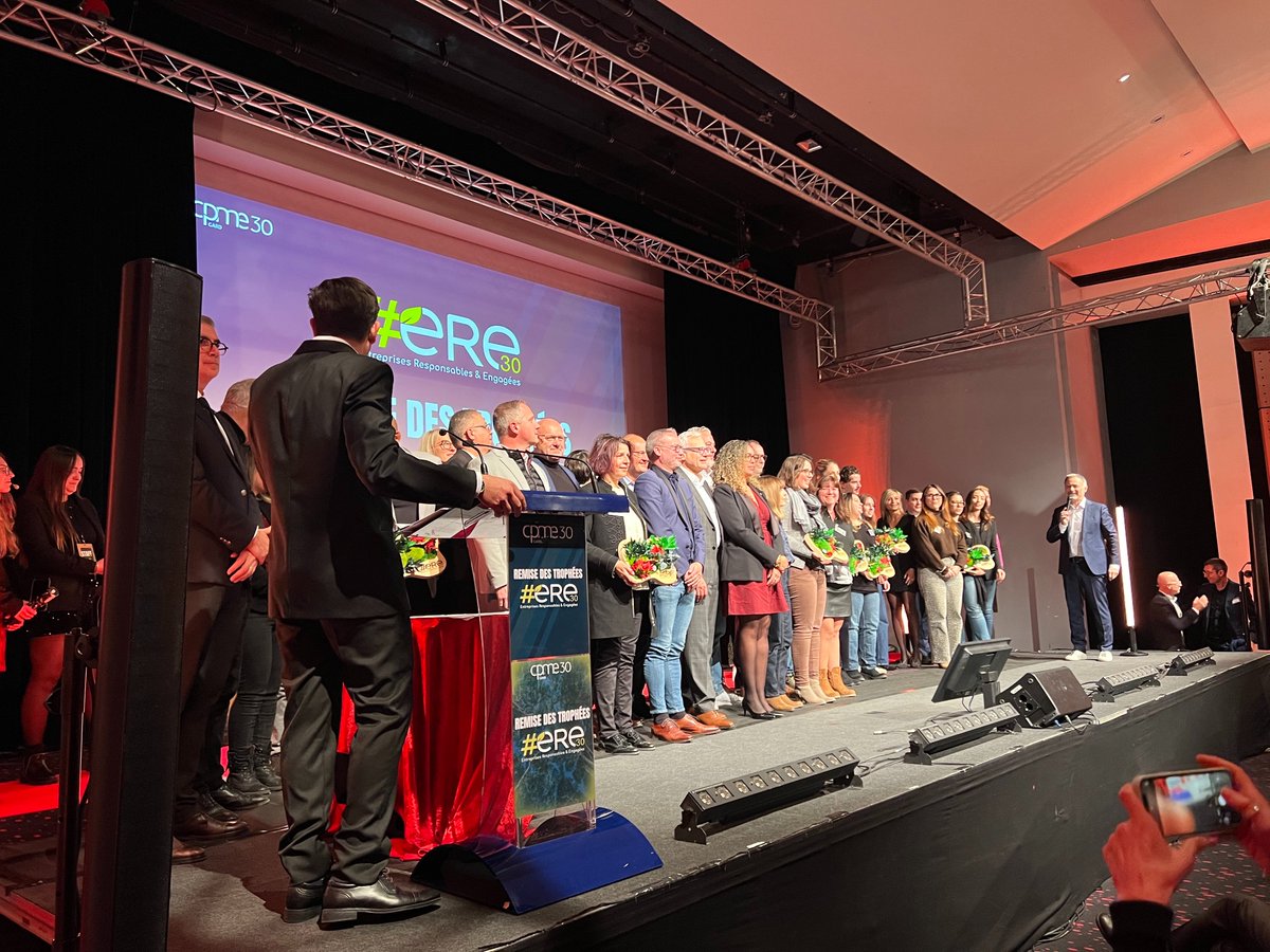 Hier soir avait lieu la remise des trophées #ERE30, organisée par la <a href="/CPME30/">Cpme30</a> et ses partenaires pour distinguer les entreprises responsables et engagées du #Gard. STR faisait partie des trois finalistes dans la catégorie Numérique Responsable.