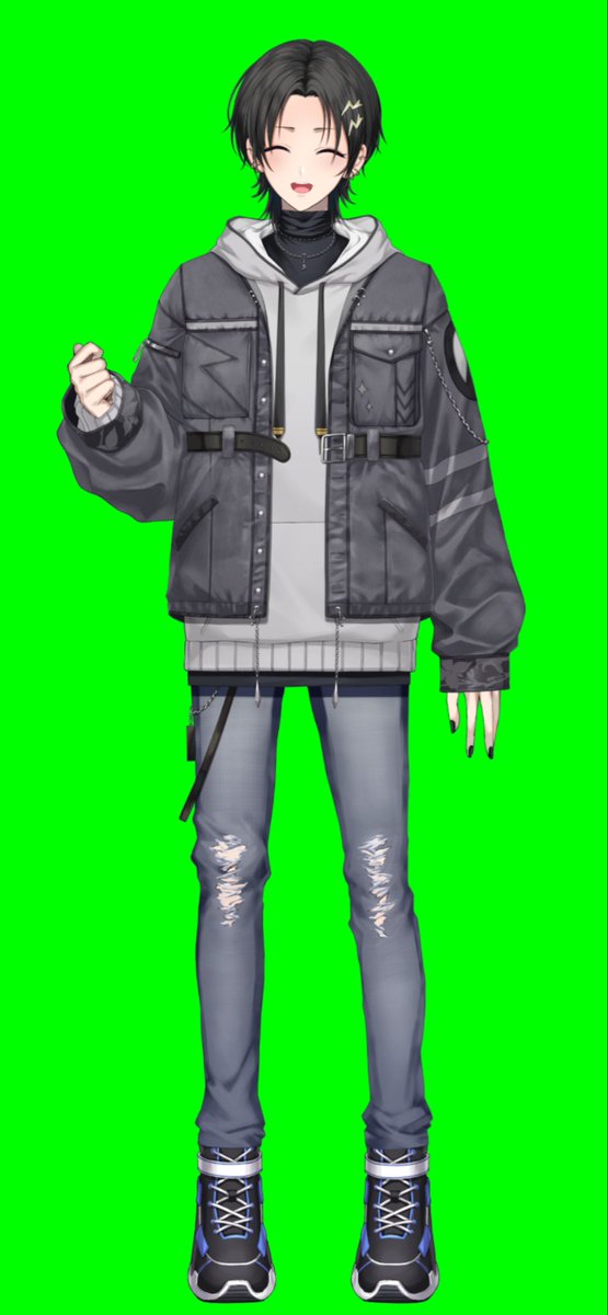 izurusub's tweet photo. 奏手イヅル　2025新衣装　グリーンバック https://t.co/UwLjNp6ZzV