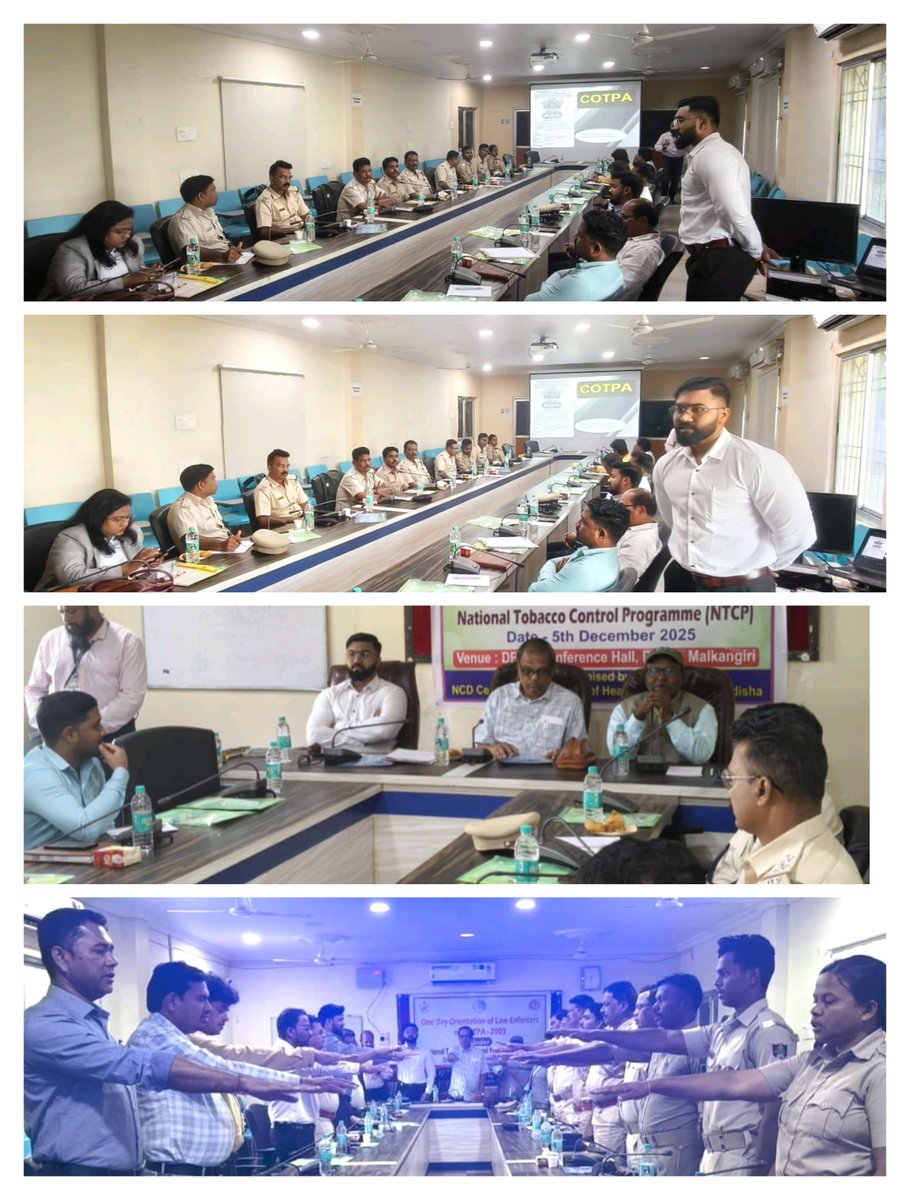 Orientation of Law Enforcers on COTPA conducted at Malkangiri HQ in presence of CDM&amp;PHO sir and all line department.