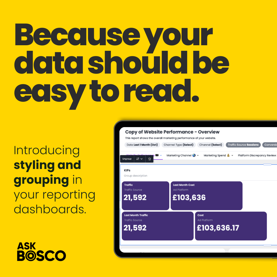 New feature alert 🚨Grouping &amp; styling in reporting dashboards. We’ve launched two powerful enhancements that take your dashboards to the next level.

👉 Check it out &amp; start creating dashboards that work for you hubs.la/Q03W2KmF0