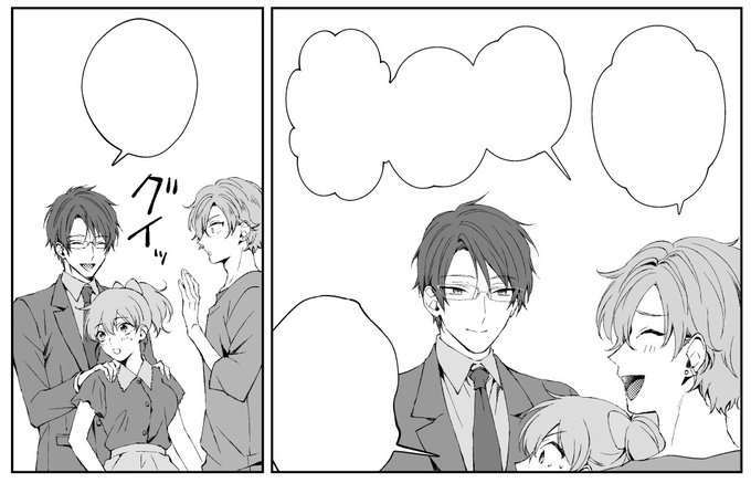 桜真さんと桃ちゃん先生が同じコマにいるの怖いなと思いながら描いてます(37話進捗) 