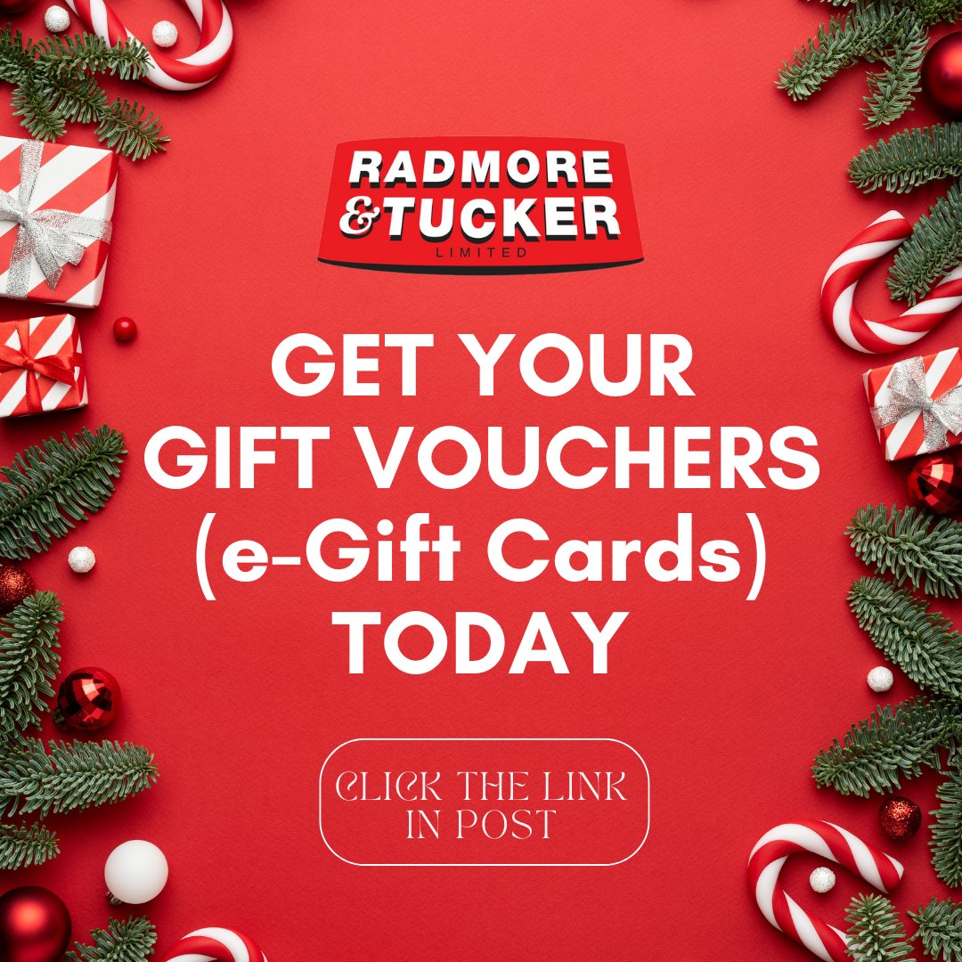 Our e-Gift Card is the perfect gift for anyone looking to buy a product online with Radmore &amp; Tucker.

➡️🎁 Buy online here: radmoretucker.co.uk/shop/merchandi…

Delivered immediately or at a chosen date – the e-Gift Card can be delivered to the recipients email inbox whenever you like!