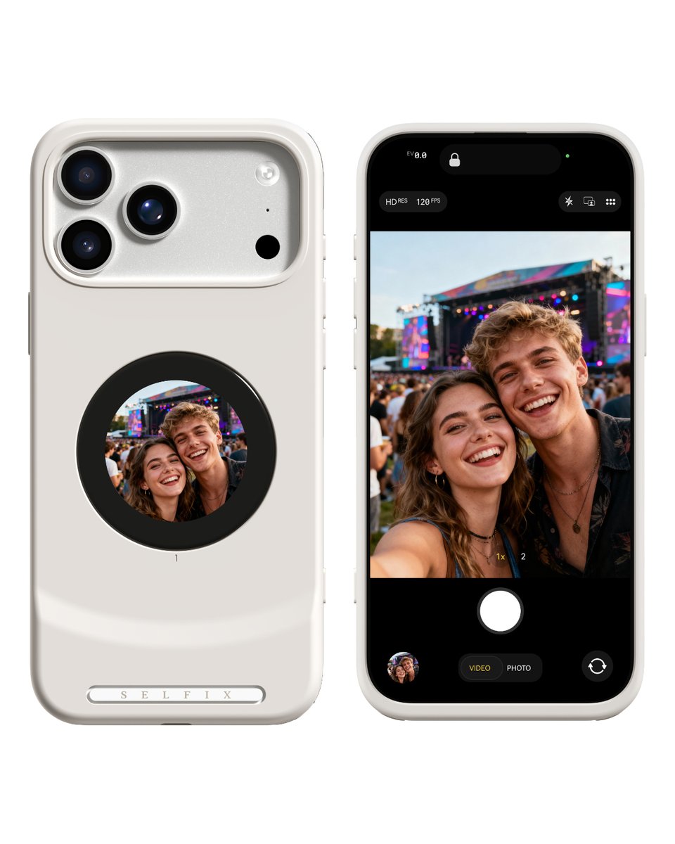 SelfixOfficial's tweet image. If you love taking selfies AND you use an iPhone… you’re about to get lucky.
The Selfix selfie case has a built-in display that mirrors your screen,
so you can preview your pose and expression in real time — even when using the main camera.

#SelfixCase #selfiehack #iphonecase