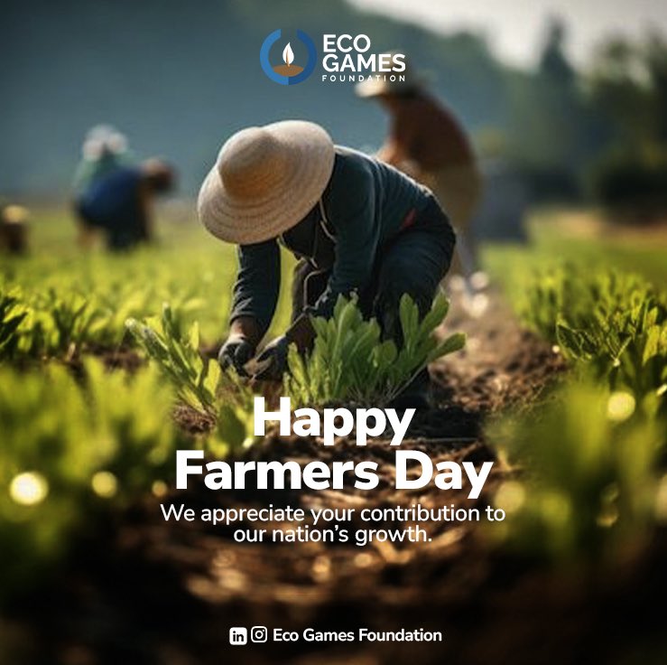 ecogamesfdn's tweet photo. Happy Farmers Day!

We celebrate our hardworking farmers whose dedication feeds our nation. Thank you for your strength and commitment. 🌾💚 https://t.co/BXiYNV4efn
