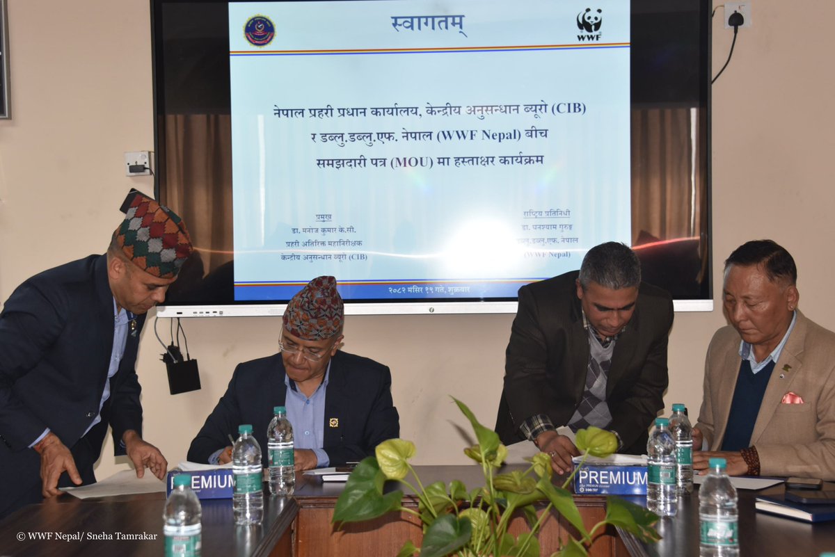 WWF Nepal and the Central Investigation Bureau (CIB) of Nepal Police have renewed their MoU for the third time, further reinforcing their decades-long commitment to combating wildlife crime and protecting Nepal’s natural heritage.