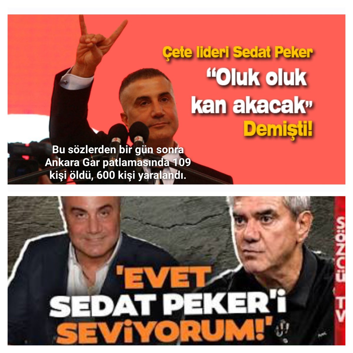 2015 seçimlerinde muhalifleri korkutmak için ‘Oluk oluk kan akacak’ diyen Sedat Peker’e övgüler dizen Yılmaz Özdil, Sözcü TV’nin başına; hukuk danışmanlığına ise Peker’in avukatı Ersan Barkın getirildi.. Çete liderinin bir 'sözcüsü' var artık..