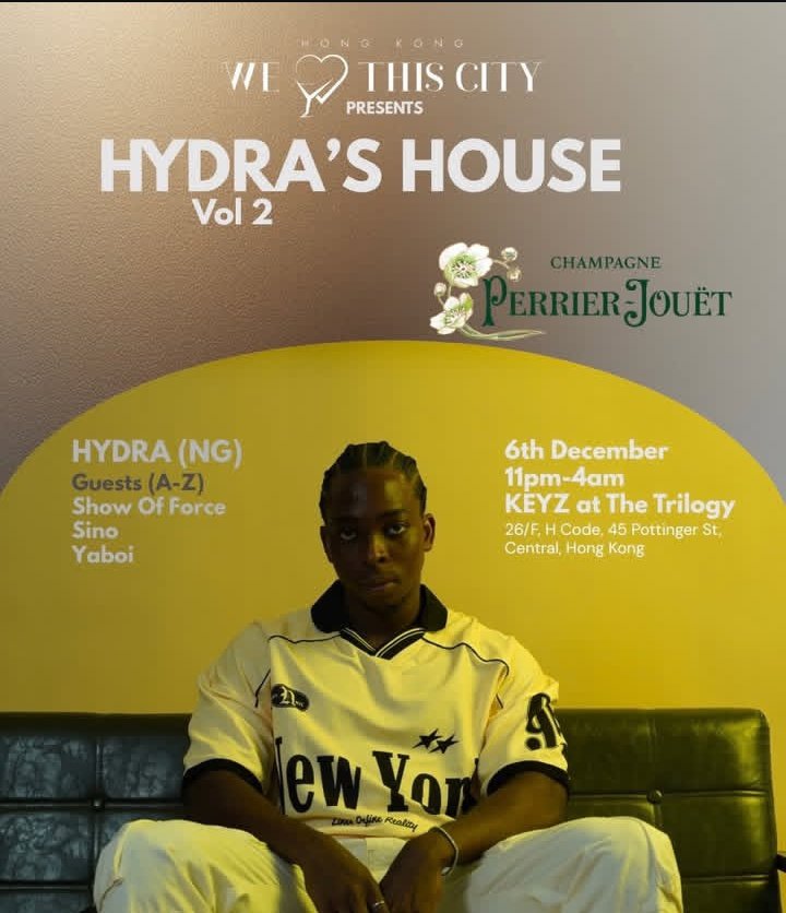 End the year in spectacular but introspective fashion. Enjoy DJ  Hydra (NG)'s new Afro EDM single "My Soul" is out now on all Platforms. (Spotify link below.)

Come catch a vibe at Hydra House vol'2 show in Hong Kong. Saturday 6th of December 2025. 
 open.spotify.com/track/56jJrZPj…