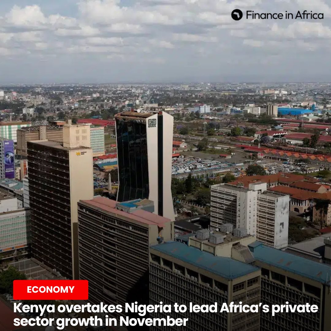 Kenya recorded the strongest private sector expansion among eight major African economies in November, as business activity accelerated across the region, according to the latest Purchasing Managers’ Index (PMI) surveys published by S&amp;P Global.

financeinafrica.com/insights/kenya…