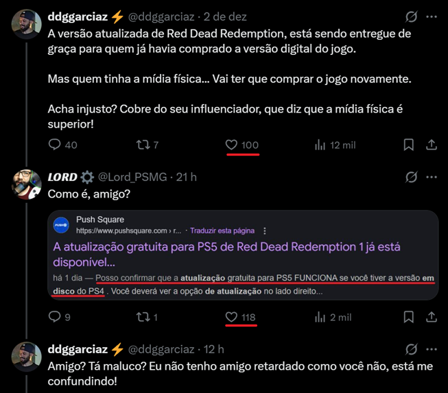 Tem uns caras do Xbox que precisam tirar férias da internet.

Ficam PILHADOS por qualquer coisa, né? Fui ajudar o amigo e ele veio com esses impropérios ai...🤣