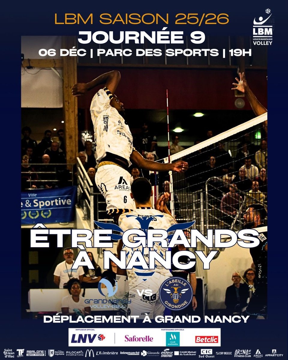 ASIVB's tweet image. [𝗘̂𝗧𝗥𝗘 𝗚𝗥𝗔𝗡𝗗𝗦 𝗔̀ 𝗡𝗔𝗡𝗖𝗬]
Samedi 06/12 – 19h

9ᵉ journée – Ligue B

L’Abeille Girondine ASI (6ᵉ) affronte Nancy (7ᵉ) dans un duel direct crucial pour creuser l’écart. ⚔️

Objectif : ramener des points et montrer la force de la ruche.🐝