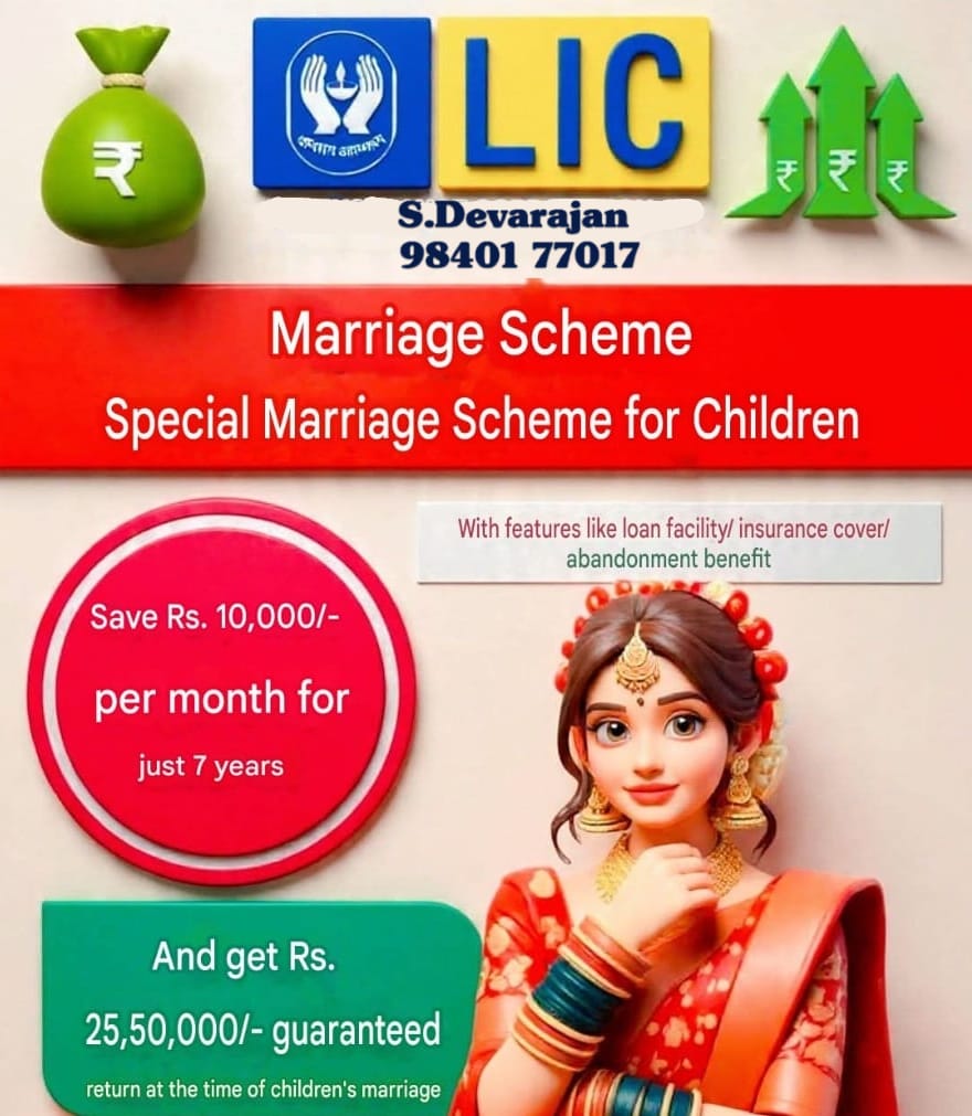 licdevarajan's tweet image. 👉 Start preparing today for your children's future marriage.
Save for just 7 years with the LIC Marriage Plan and get a large corpus guaranteed. 💐💐
The easiest way to secure your children's happiness!
For more information, contact your own advisor.
#LIC #LICPlan #MarriagePlan