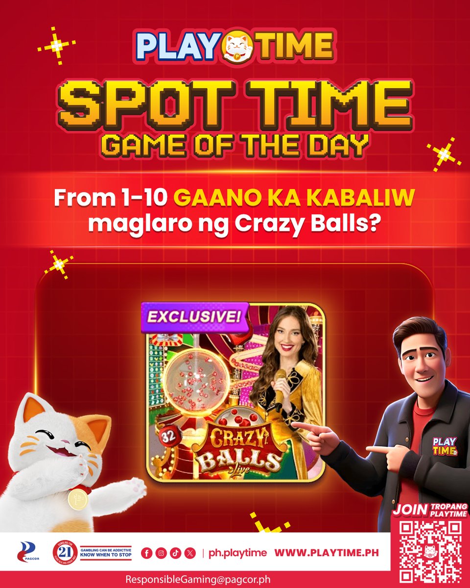 PTGamingph's tweet photo. Pag Crazy Balls ang usapan… lahat nababaliw! 🤯

Ikaw? Gaano ka na kabaliw sa game? 1–10, GO!

💰 Download now to get ₱7730 new player bonus & get 1.5% cashback!
iOS and Android: https://t.co/EyoXRh9fKD |  Website: https://t.co/DdlNSVQXTc
😸 PlayTime na!
#PlayTimePH #PlayTimeNa #WinningTime #CrazyBalls #SpotTime