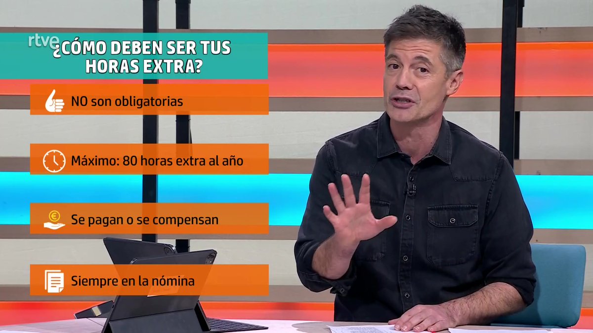 1⃣3⃣6⃣ millones de HORAS EXTRA 
se hacen en España CADA AÑO
y NO se pagan, ni se compensan

🕚🕐🕠🕜🕝🕞🕖

Te contamos tus DERECHOS 
sobre las horas de más q haces
y cómo reclamar

👉El registro horario es obligatorio

▶️rtve.es/v/16846450/