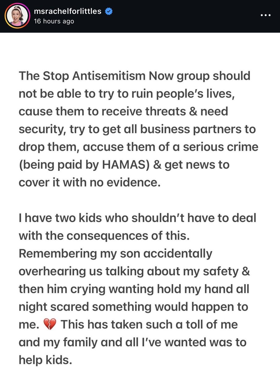 SuppressedNws1's tweet image. Ms Rachel calls out @StopAntisemites for endangering and smearing her &amp;amp; her family.