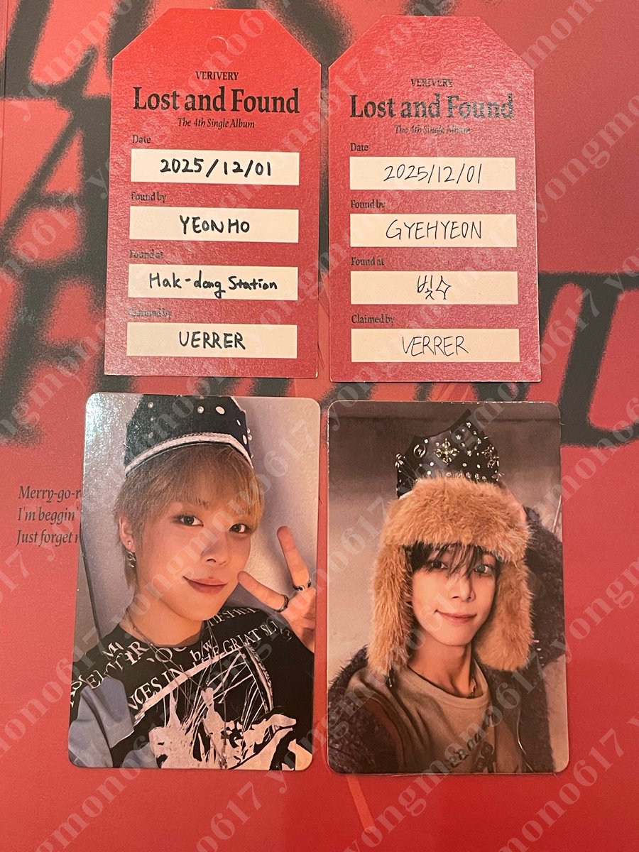 VERIVERY Lost and Found トレカ 交換 譲）トレカ ドンホン、ヨノ