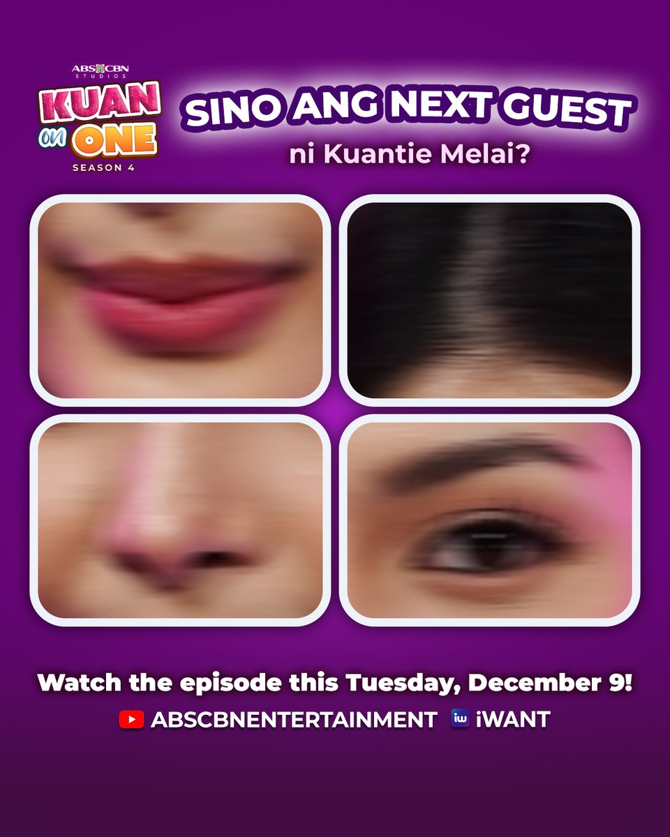 GUESS THE GUEST! 🤔

Clue: Kukumpletuhin niya ang araw nyo, from A to Z!

Watch the next episode of #KuanOnOne Season 4 this Tuesday, December 9, on YouTube and iWant!