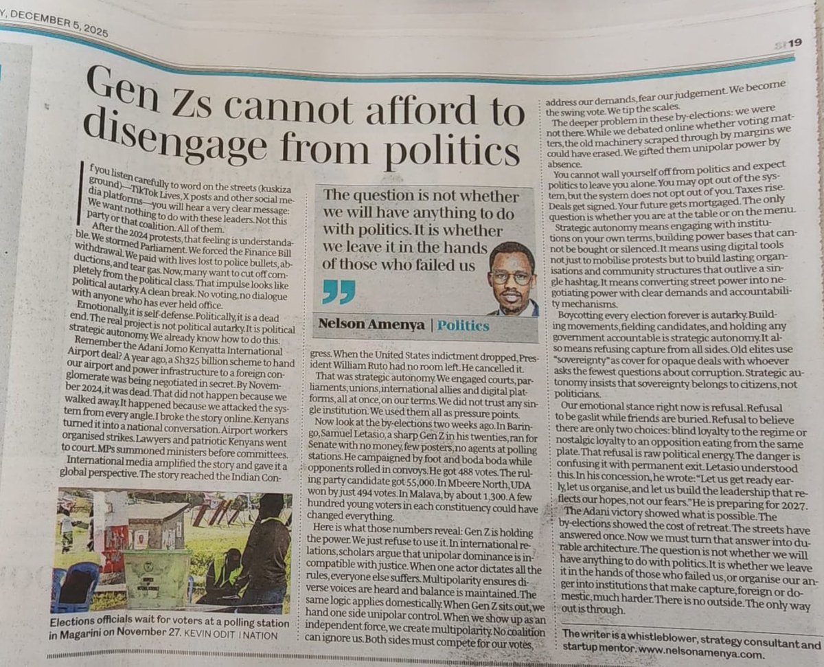 Thank you for sharing. Here is the full article for those who want to read it. Gen Zs must move from political autarky to strategic political autonomy.