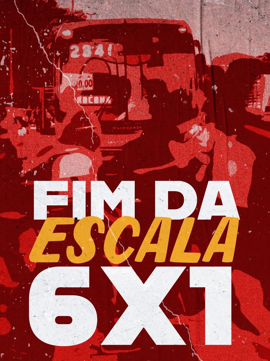 Hoje é sexta mas amanhã apenas parte do Brasil vai descansar. Junte-se à luta dos trabalhadores contra a escala 6x1. Pelo direito à vida além do trabalho! ✊🏽🚩