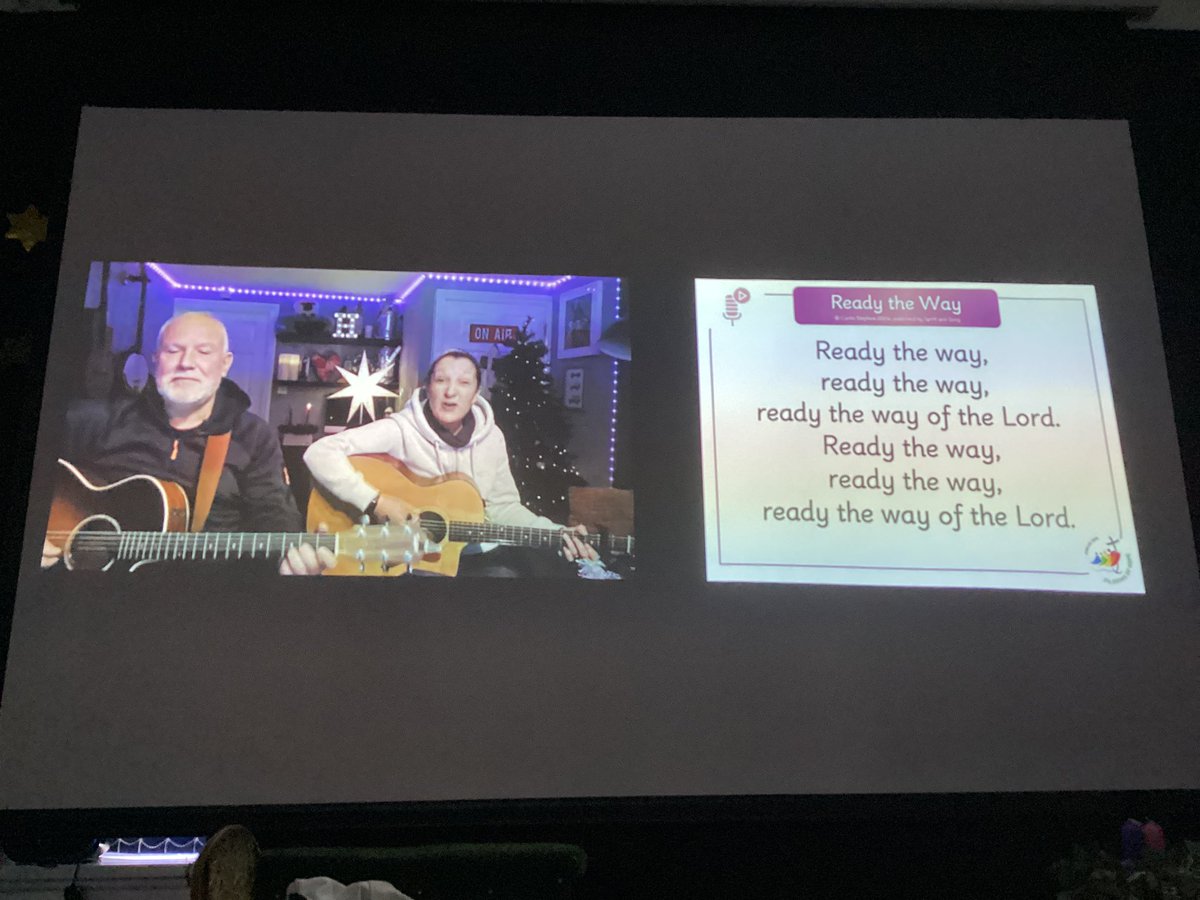 KS2 are joined together to participate in the <a href="/danonelifemusic/">One Life Music</a> Advent live stream 🙏