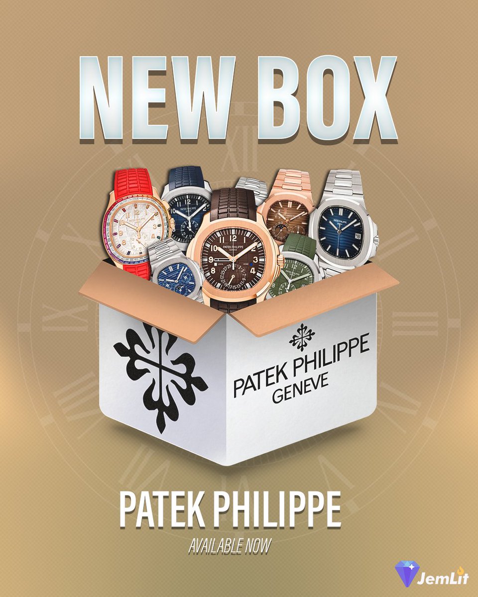 JemlitOfficial's tweet photo. It's time you owned a beautiful watch! Unbox the magic and you could win a Patek Philippe timepiece worth more than €300k! 😍

⌚ https://t.co/fDoAW5lB5e https://t.co/pDrb4KAtyU