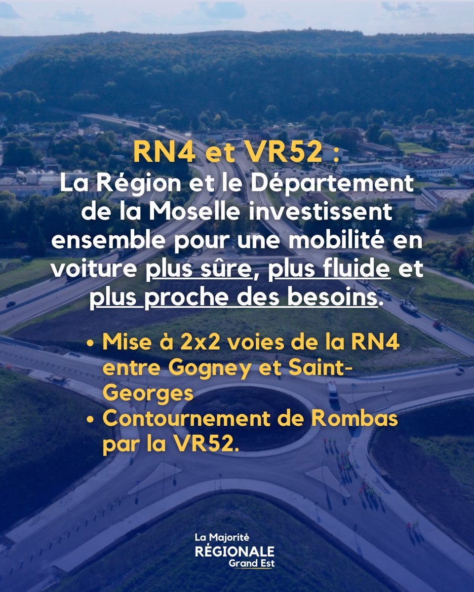 Ce travail commun entre la Région et le département de la Moselle et ces investissements majeurs permettent de répondre concrètement aux attentes des habitants : 

✅ Sécuriser les trajets quotidiens.
✅ Favoriser l'activité économique.
✅ Offrir à chaque territoire, rural comme