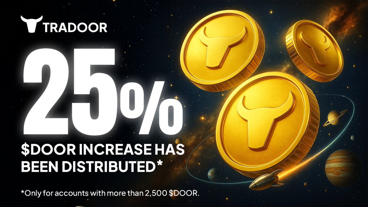 🎉 $DOOR Points Boost Update Following an internal review, we have decided  to expand the eligibility for the 25% $DOOR points boost in order to give  back to a broader portion of