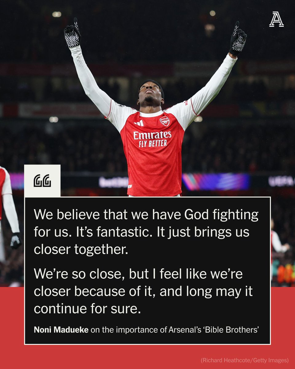 Noni Madueke is part of a sizeable group of Christian players at Arsenal.

Some have become renowned for loudly and proudly speaking about their faith.

Whether in interviews, on social media, or via their celebrations on the pitch after scoring, the ‘Bible Brothers’ of the