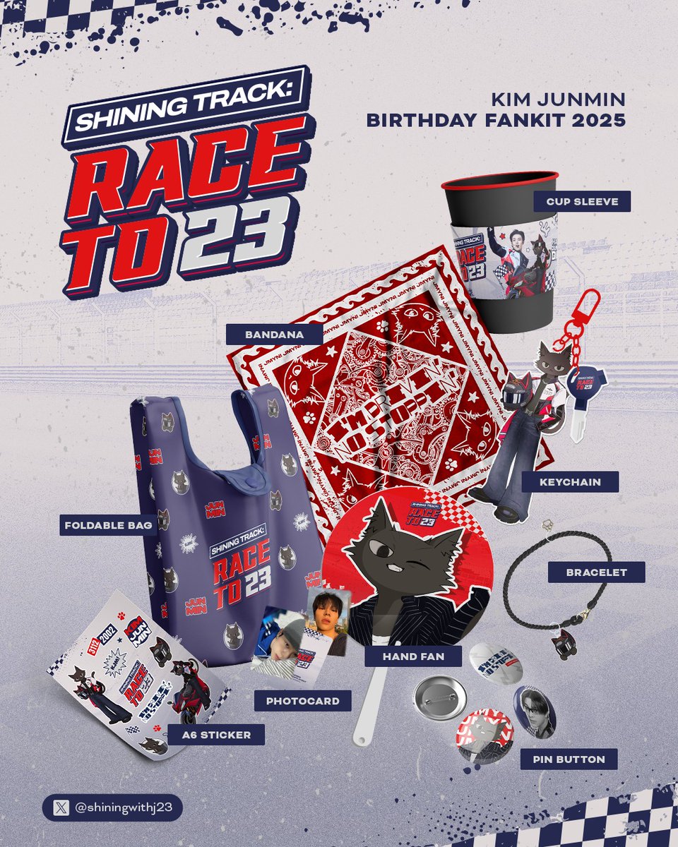 shiningwithj23's tweet image. 🏁 SHINING TRACK: RACE TO 23 — Junmin Birthday Kit PO OPEN! 🏁

📆 Dec 5–15 

All profits will be donated to support flood relief in Sumatra. 🤍

🇮🇩 Order Form: tinyurl.com/junminbday
🌐 WW/Intl buyers &amp;amp; GOs: DM us! 🏁

#Race_With_Junmin #JunminBackOnTrack #KIMJUNMIN #WHIB