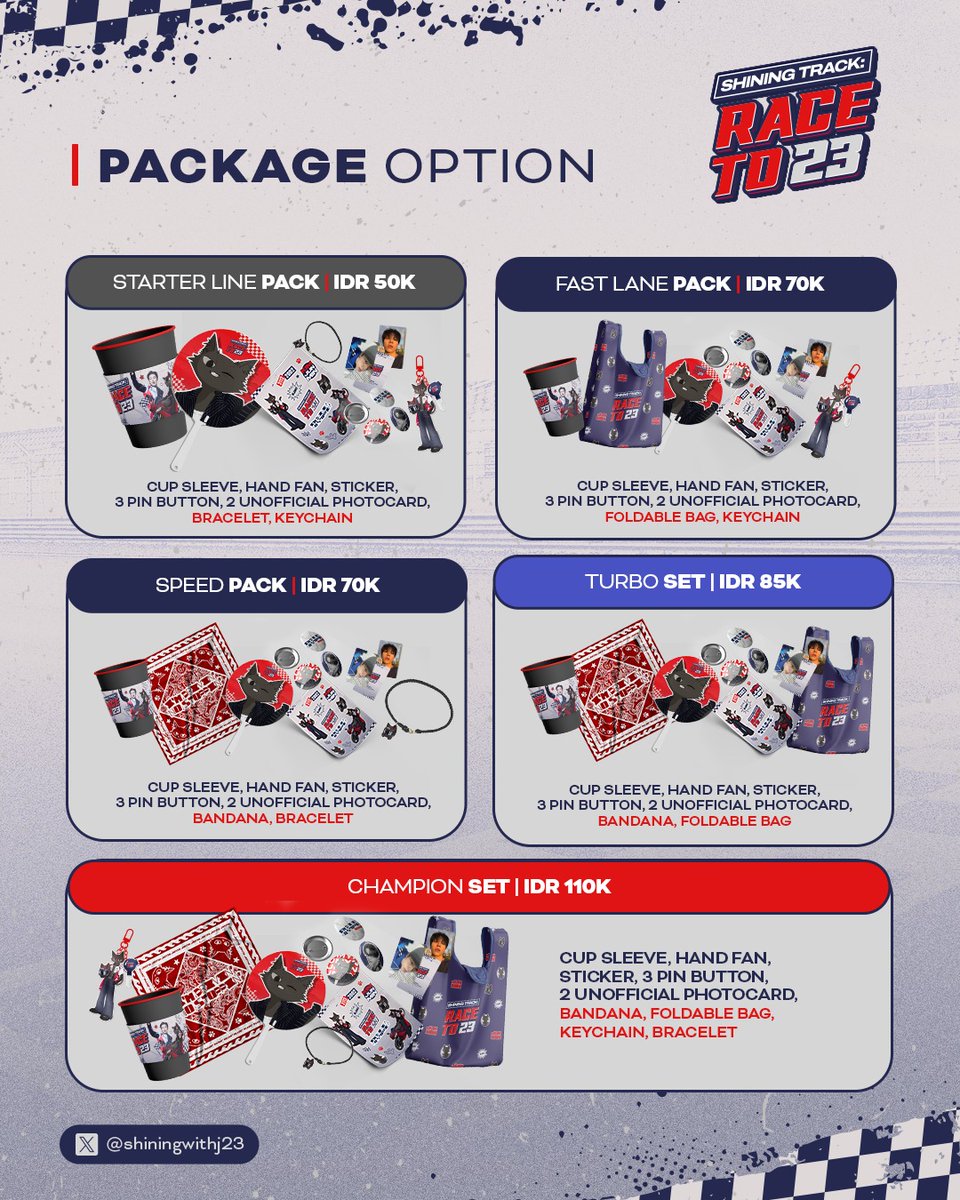 shiningwithj23's tweet image. 🏁 SHINING TRACK: RACE TO 23 — Junmin Birthday Kit PO OPEN! 🏁

📆 Dec 5–15 

All profits will be donated to support flood relief in Sumatra. 🤍

🇮🇩 Order Form: tinyurl.com/junminbday
🌐 WW/Intl buyers &amp;amp; GOs: DM us! 🏁

#Race_With_Junmin #JunminBackOnTrack #KIMJUNMIN #WHIB