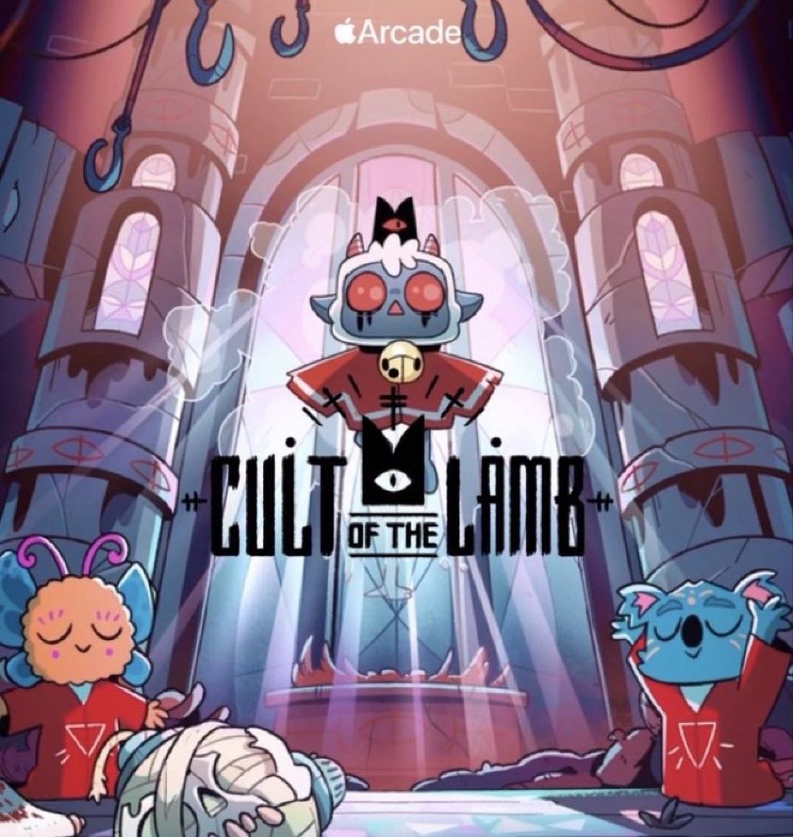 Cult of the Lamb Out now on iPhone, iPad, Mac, Apple Vision, & Apple TV.  Play on Arcade https://t.co/NLCEdULgHg Ad.