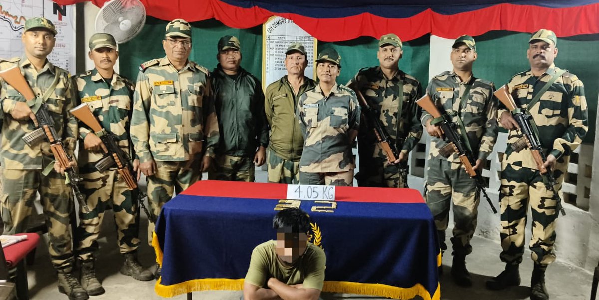 On 5 Dec 2025, alert troops of 32 Bn BSF South Bengal Frontier nabbed a smuggler near the IB and recovered 36 gold biscuits worth ₹5.47 crore.
BSF’s zero tolerance against smuggling on full display.
#BSFseizedGold #SmugglingFoiled