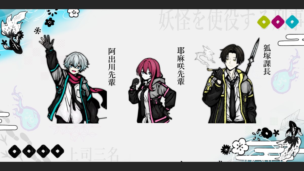 『警視庁刑事部 犯罪捜査第参〇壱課』 －COC6版

刑事×妖怪

【本文修正+立ち絵・トレーラー更新のお知らせ】

お手数ですが、所持者の方は再DLの程、よろしくお願いいたします。

後日、再び数名のNPCを描きます。

シナリオ
【 mitimitikoubou.booth.pm/items/4833096 】

Ho診断
【kuizy.net/analysis/29595】