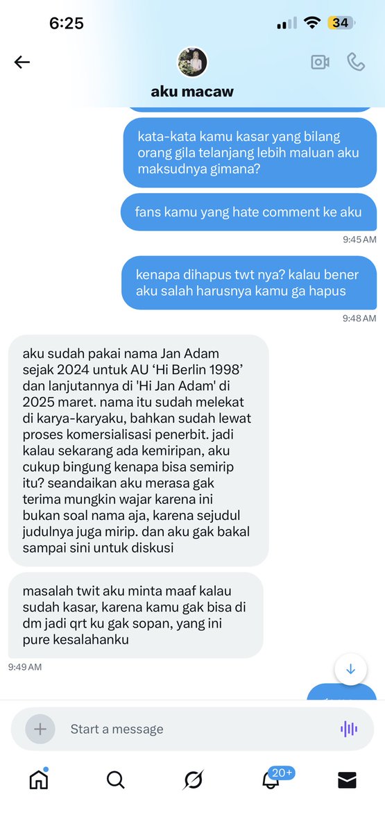 kalalunaae's tweet photo. @matchawritten Disini maaf udah kelewatan emosi aku sampai bilang “lo nerbitin buka dengan face claim aja udah salah”

Karena benar-benar gak ada titiknya. Seperti dia maunya nama jan adam itu karakter novel dia yang sama sekali gak aku baca. https://t.co/52cWSl8Hen